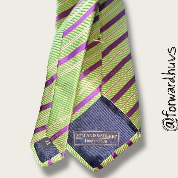 Holland & Sherry London 1836 Necktie – Timeless Luxury in 100% Silk - Picture 7 of 9